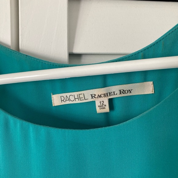 Black and teal colour block dress - Picture 2 of 3